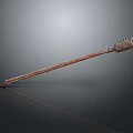 Ancient Long Handled Wooden Weapon Featuring Spiked Head and Classic Design 3d model