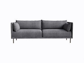 Modern Double Sofa Simple Multiplayer Sofa 3d model