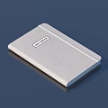 Gray Textured Notebook With Minimalist Design And NOTEBOOK Label On Front Cover 3d model