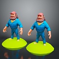 Men's Uncle Greasy Uncle Male Handsome Male Young Juvenile Male Role 3d model