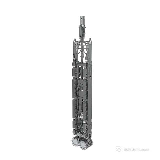Tall Industrial Metal Tower Structure with Detailed Lattice Framework Design 3d model 