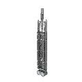 Tall Industrial Metal Tower Structure with Detailed Lattice Framework Design