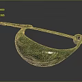 Vintage Bronze Scoop With Green Patina Surface And Traditional Design