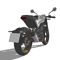Modern Stylish Motorcycle With Sleek Black Silver Body Yellow Rim Accents And Comfortable Seat