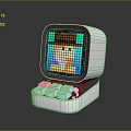 Colorful Pixel Screen Daily Life Device With White Body And Soft Buttons For Desktop Use