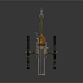 Ancient Wheeled Cannon Weapon Featuring Large Wooden Wheels and Metal Barrel Structure