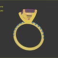 Elegant Gold Ring With Square Gemstone And Intricate Band Details Luxury Fine Jewelry