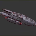 Futuristic Interstellar Spacecraft With Detailed Exterior Design For Cosmic Exploration
