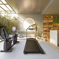 Modern Bar Area With Counter Stools Wine Racks And Decorative Plants