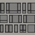 windows retro windows casement windows sliding windows doors and windows floor-to-ceiling windows 3d model