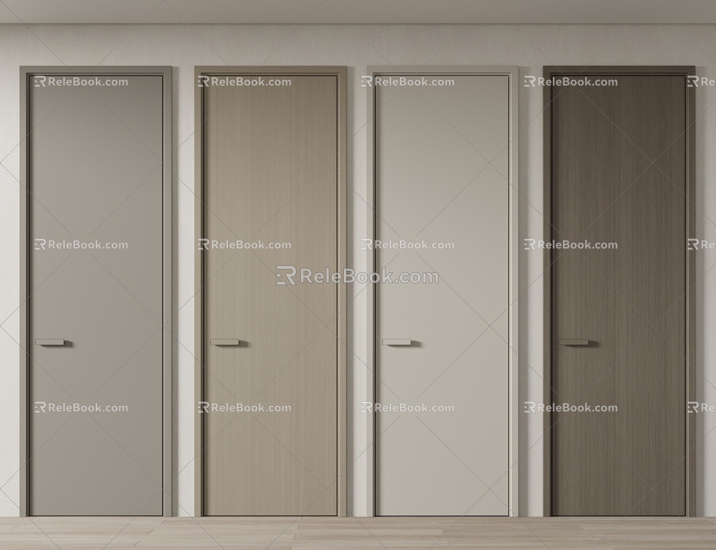 Modern bedroom door 3d model