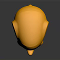 Yellow Elephant Toy Character With Smooth Surface And Black Eye Shiny Design