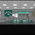 Modern Pharmacy Store Interior Design With Medicine Shelves And Counter