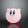 Cute Pink Cartoon Character Household Item With Big Eyes And Red Base