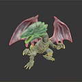 Blue Fantasy Dragon Character Mythical Creature Sculpture With Detailed Wings And Claws