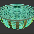 Round Woven Rattan Household Basket For Storage And Decorative Use