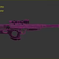 Detailed Modern Tactical Sniper Rifle With Mounted Scope And Metal Barrel Design