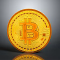 Bitcoin Themed Decorative Ornament Set With Golden Coin Design And Shiny Surface