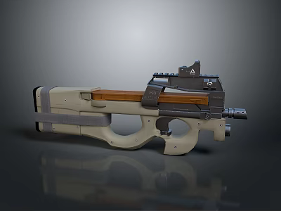 rifle semi-automatic rifle combat rifle battle rifle carbine war rifle attack rifle 3d model