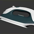 Modern Teal And White Iron With Ergonomic Handle And Smooth Base 3d model