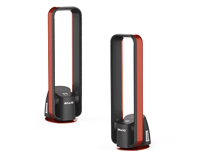 BALMUDA Air Cooler Fans With Black And Red Sleek Modern Design For Home Use 3d model