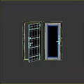 Modern Black And White Swing Door With Glass Panel And Handle Design