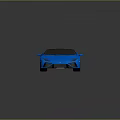 Blue Convertible Sports Car With Yellow Seats And Sleek Exterior Design