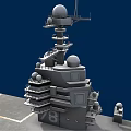 modern warship aircraft carrier 3d model