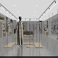 Elegant Modern Clothing Store Interior With Mannequins Clothing Racks And Plants