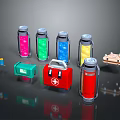Colorful Thermal Containers First Aid Kit Green Box Batteries Small Electrical Devices Daily Electrical Appliances