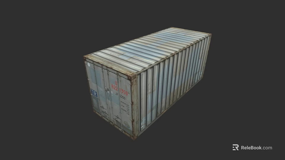 Industrial Rusty ISO Container Building With CCL Marking And Metal Structure 3d model 