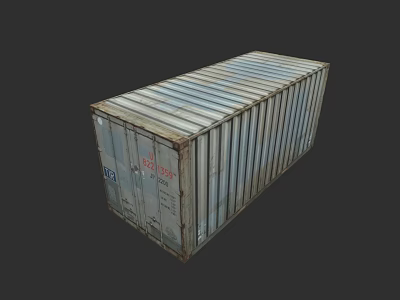 Industrial Rusty ISO Container Building With CCL Marking And Metal Structure 3d model