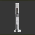 Modern Tall Skyscraper Architectural Model With Streamlined Design Glass Metal Facade And Base Structure