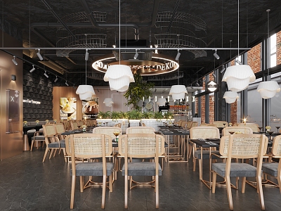 Industrial LOFT Western Restaurant 3d model