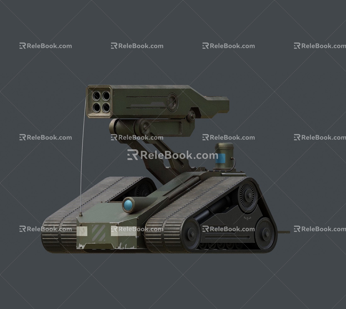 tank chariot cannon 3d model