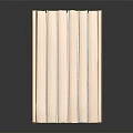 Three Vertical Wooden Slat Containers With Blue Yellow Teal Top Panels For Home Storage