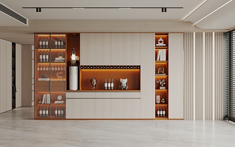 Modern Wine Cabinet 3d model