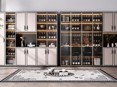 New Chinese Wine Cabinet Wine Cabinet Combination model