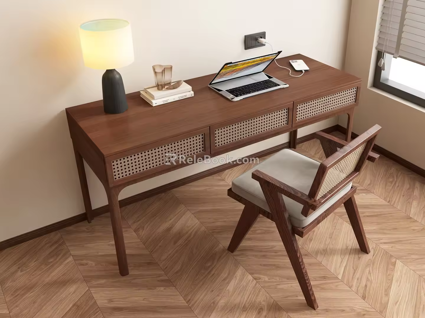 Quiet Ancient Writing Desk Computer Desk 3d model