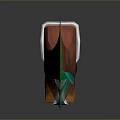Tactical Weapon Knife With Orange Handle And Green Blade Design Featuring Vibrant Colors