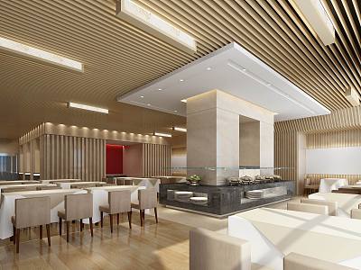 Modern Restaurant Staff Restaurant 3d model