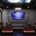 High Tech KTV Private Room With Neon Lights And Screens