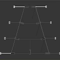 Industrial Construction Scaffold Structure With Metal Frame Cross Bars And Support Legs