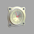 Industrial Equipment Gauge with Metal Casing Circular Dial and Red Pointer