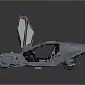 Futuristic Concept Car With Unique Door Design Sleek Metallic Body And Transparent Windows