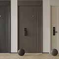 Modern Security Doors With Textured Wood Grain Designs Digital Locks And Various Neutral Finishes