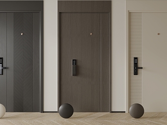 Modern Entry Door Single Door Security Door Smart Door Top Door 3d model