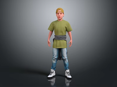 Modern Game Character Boy Cartoon Boy Anime Boy 3d model Modern Game Character Boy Cartoon Boy Anime Boy 3d model