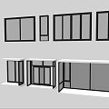 Modern windows combination windows glass windows floor-to-ceiling windows balcony windows bay windows bedroom windows sliding windows casement windows doors and windows 3d model
