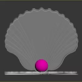 Stylish Transparent Shell Fashion Accessory Featuring Pink Sphere Decorative Base Design